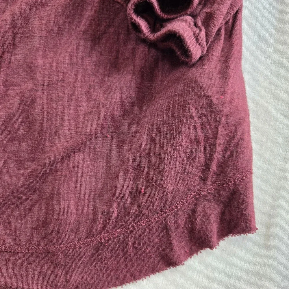 Womens M Embroidered Cottagecore Boho Prairie‎ Raw Hem  Hippie Festival Shirt - Picture 10 of 11